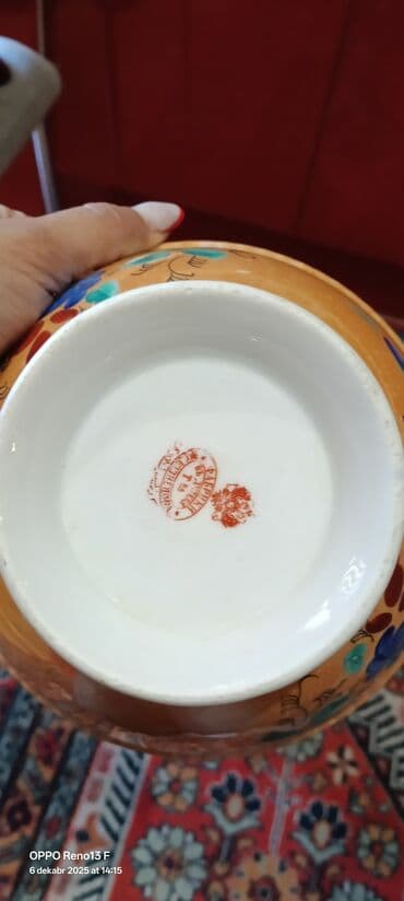 набор ножей: Porselen dekorativ dəst - Tərkib: 1 ədəd iri vaza və 2 ədəd kase — 5