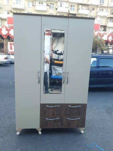 Dolablar: Yeni, Açılan, 3 qapılı Düz dolab, Qarderob, paltar dolabı, Azərbaycan — 1