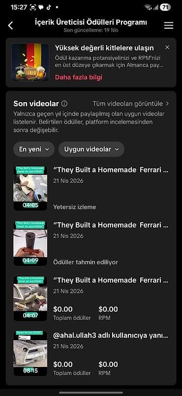 Xidmət: TikTok kontent yaradıcı profili – “RESTORATION”