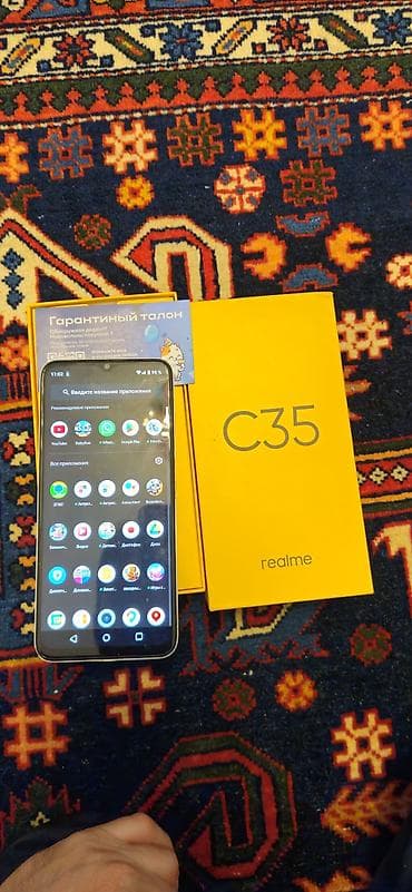 sederek kamera: Realme C35, 128 GB, rəng - Yaşıl, Zəmanət — 1