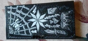 Maskalar, eynəklər: Taxta nərd dəsti - Qara rəngli, qatlanan taxta lövhə - İç tərəfdə — 3