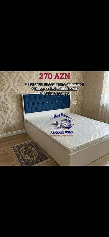 Çarpayılar: Yataq çarpayısı – yumşaq başlıqla - Ölçü: ikinəfərlik çarpayı — 1