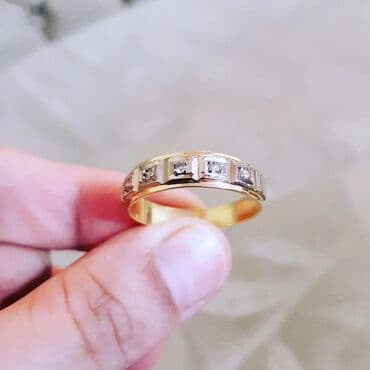 nişan üzükleri: Nişan, Üzük, Sarı qızıl, 750 Əyar, Brilyant, 0.26-0.50 Karat — 3