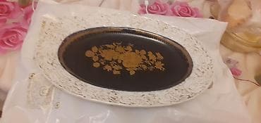 sakura qablari: Oval porselen süfrə boşqabı - Material: keyfiyyətli porselen - Forma — 2