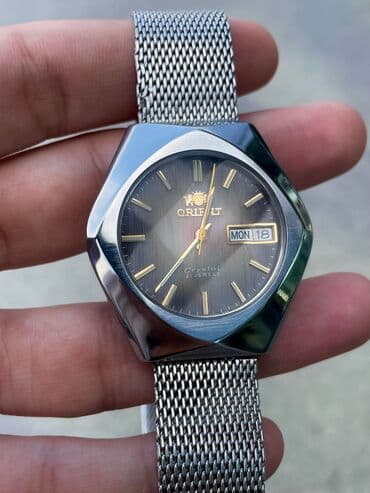 saat gumuş: İşlənmiş, Qol saatı, Orient, rəng - Bənövşəyi — 3