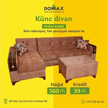 ikinci əl kunc divanlar: Künc divan, Qonaq otağı üçün, Yataq otağı üçün, Parça, Bazalı, Açılan, Kitab — 7