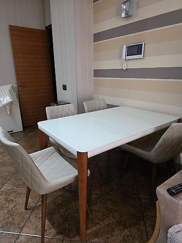 gaming masa: Mətbəx üçün, Açılmayan, Dördbucaq masa, 4 stul — 1