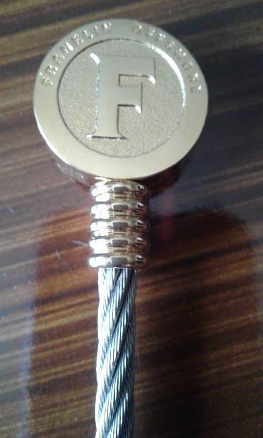 brilok: "Franklin offshore" markalı suvenir bıcağı və açarlığı (breloku) — 5