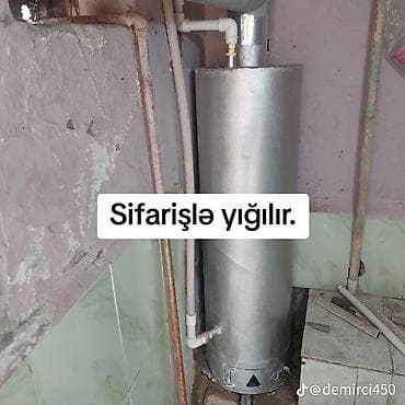 Qazan tipli məişət su qızdırıcısının hazırlanması xidməti. Metal
