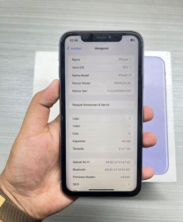 Mətbəx texnikası: IPhone 11, 64 GB, Deep Purple, Zəmanət, Simsiz şarj, Face ID — 3