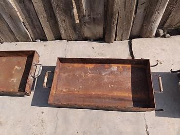 dəniz məhsulları satışı: Məhsul: Metal manqal qutuları (3 ədəd) - Material: qalın poladdan — 5