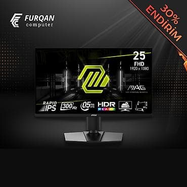 Monitorlar: MSI MAG 255PXF 300Hz Gaming Monitor Ekran ölçüsü: 24.5" Ekran — 1