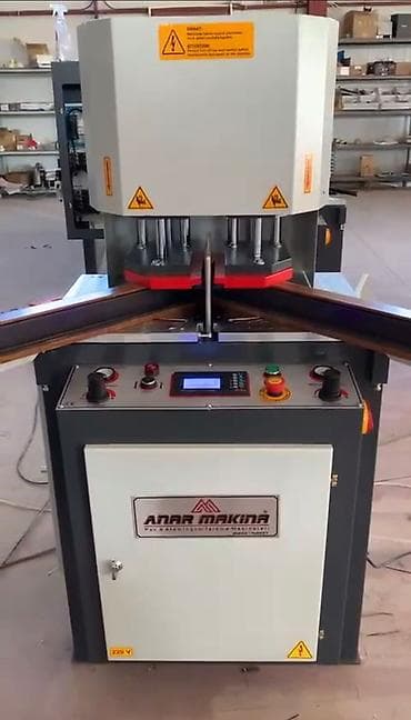 cnc aparat: PVC/alüminium profil qaynaq maşını – Anar Makina - İki başlı künc — 2