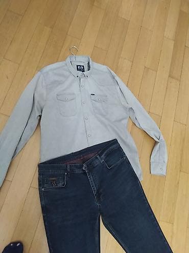 iş formasi: Kişi geyim dəsti – köynək və cins şalvar - Köynək: Açıq boz rəng — 4