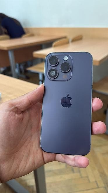 iphone kreditle: IPhone 14 Pro, 128 GB, Deep Purple, Simsiz şarj, Face ID — 1