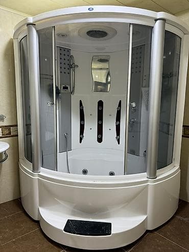 Bərkidici məhsullar: Hidromassajlı duş-kabina - Ölçü: yarımdairə formalı, geniş panoramik — 2