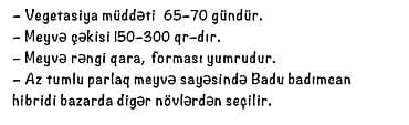 uz sekiller 2018: Badımcan toxumları – Badu F1 və Liora F1 hibridləri Badu F1: - — 2