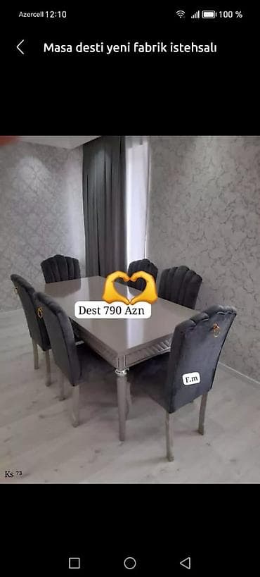 Masa ve oturacaq yeni