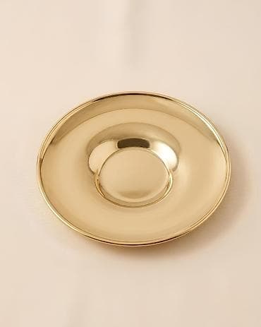 cay: Qəhvə dəsti, rəng - Qızılı, Metal — 2