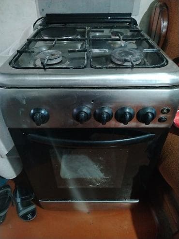 corək sobası: Qaz-elektrik kombinə edilmiş soba - 4 gözlü plitə: 3 qaz ocağı + 1 — 1