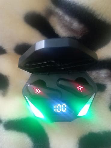 qulaqciq satisi: Gaming üslublu TWS simsiz qulaqcıqlar - Qara, səkkizbucaqlı dizaynlı — 1