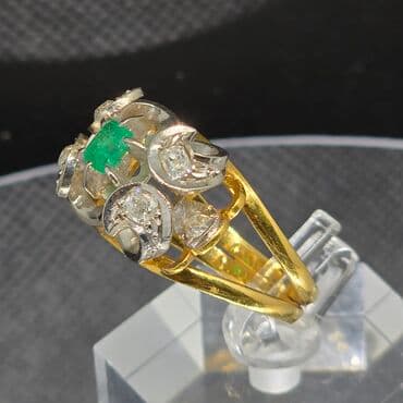 yantar üzük: Üzük, Sarı qızıl, 750 Əyar, Brilyant, 1.01-1.50 Karat — 2