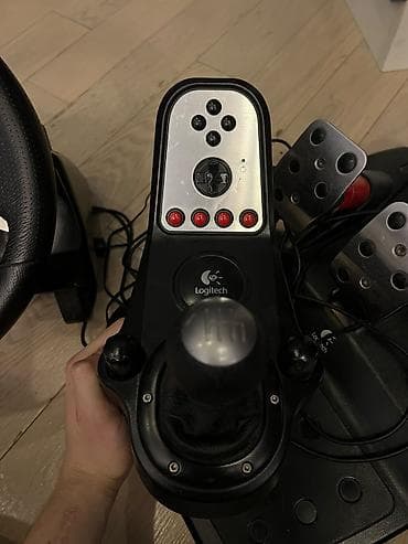 rollu maşın oyunu: Logitech G25 Racing Wheel – tam dəst - 28 sm dəri üzlü sükan, 900° — 1