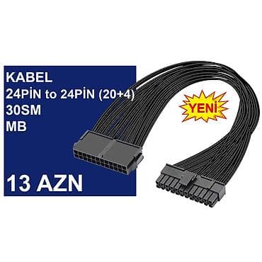 Elektronika: Kabellər "4/8/24pin/MOLEX CPU/MB Original" MƏHSULLAR TAM ORİGİNALDIR — 10