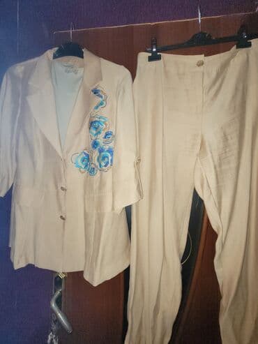 Свадебные платья и аксессуары: Qadınlar üçün “ROGUEE” brendi şərfli dəst - 3 parça: şalvar, pencək — 4