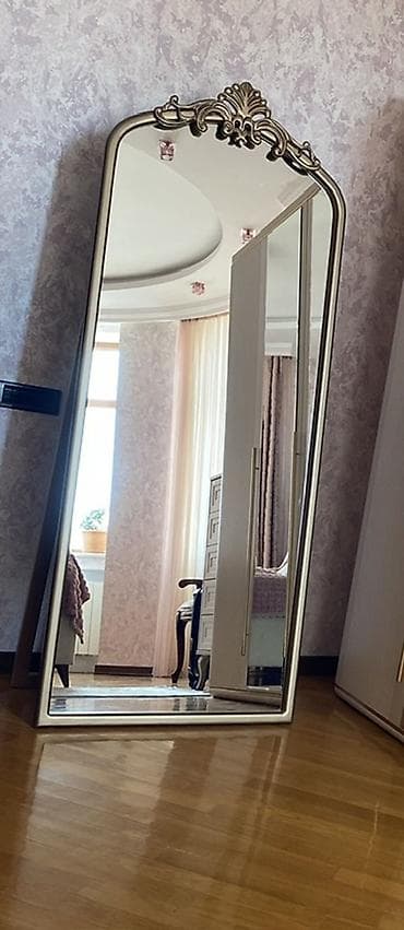 Güzgü Döşəmə üstü, Düzbucaqlı, Dekorativ, Naxışlı