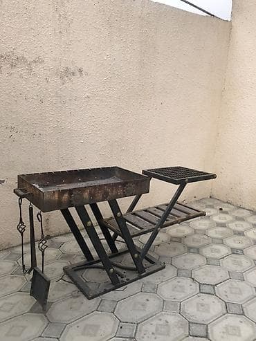 küre: Metall manqal komplekti – kömür/odunla işləyən, bağ və həyət üçün — 2