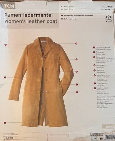 Toy paltarları və aksesuarları: Alman malı. Palto, təmiz dəridən. Zamş. Tchibo firması. Təzə — 2