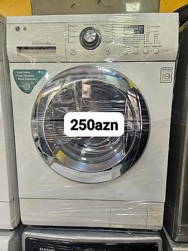 televizor wifi smart: Paltaryuyan maşın LG, 6 kq, Avtomat, Qurutmasız, Kredit yoxdur — 1