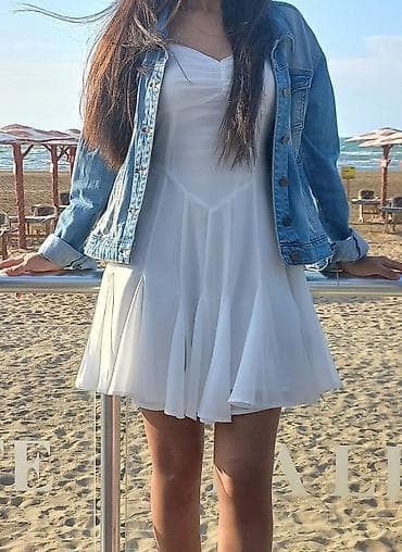 es 16 kapsul: Ağ rəngli yay donu 1 dəfə geyinilib yenidir - Dizüstü uzunluq, ətəyi — 2