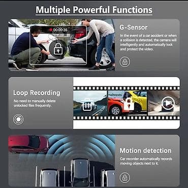 Видеорегистраторы: 2 kanallı avtomobil DVR – 1080P Full HD iki linzalı videoregistrator — 8