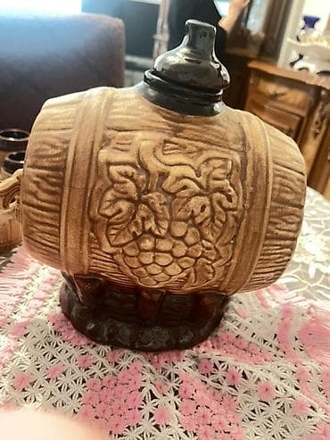 maye sabun qabı: Keramik “kranlı çəllək” dəst - Material: keyfiyyətli keramika, şirə — 3