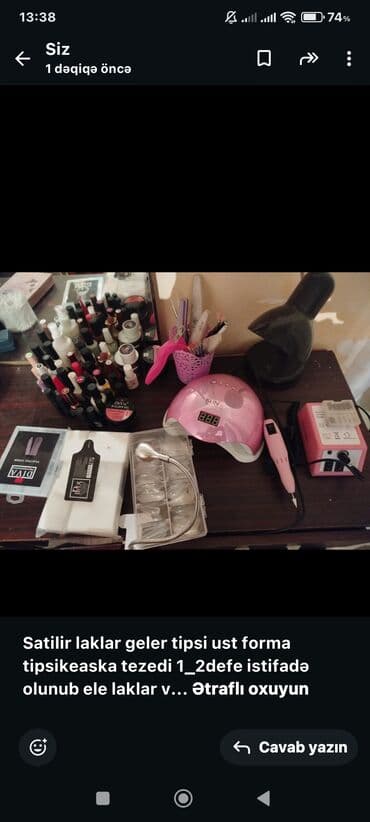 dırnaq əşyaları: Yenidi 2_3defe istifade olunub ozum ucun almisam hersey tezedi - SUN — 3
