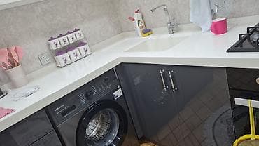 Mətbəx üçün süni mərmər stolüstü və arxa panel (fartuk) – ölçüyə uyğun