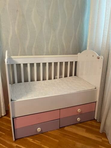 bord: Oğlan və qız üçün, Dördbucaq, Beşik, Dəst ilə, Matras ilə, Yellənmə mexanizmsiz — 1