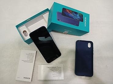 Техника и электроника: Honor 8S, 32 ГБ, цвет - Синий, Две SIM карты, Face ID, С документами — 2