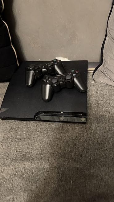 sony wh: Sony PlayStation 3 (PS3) Slim oyun konsolu - Model: PS3 Slim, qara — 1