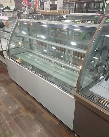 Оборудование для производства: Şüşə vitrinli soyuducu (mağaza/kafe/pastane üçün) - Ön və yanları — 1