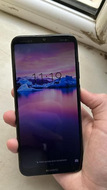 huawei telefonlari: Huawei 64 GB, rəng - Mavi, Barmaq izi — 6