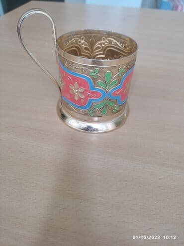 qab qaşiq: Antik mis stəkan altı naxışlı təzədir Əcəmi metrosunun yanına — 1