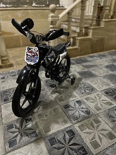 rama velo: Uşaq velosipedi – motocross üslubunda dizayn - Rəng: qara, idman — 4