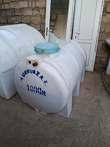 Все для дома и сада: Plastik su çəni, 2ton 190azn,ton və 1ton,100azn, su axıdan yeri vs — 3