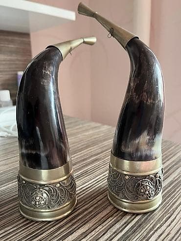 saxta baba geyimi: Qədimi buynuz – dekorativ cütlük - Təbii heyvan buynuzundan — 2