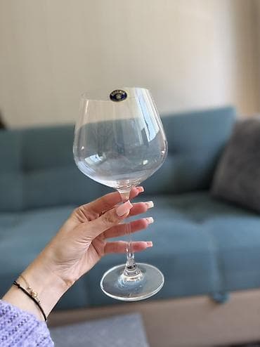 Qədəhlər, rəng - Ağ, Xrustal, 6 ədədli dəst, Çexiya — 1