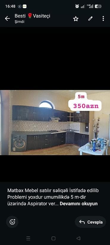 Mətbəx Mebel satılır səliqəli İstifadə edilib Problemi yoxdur