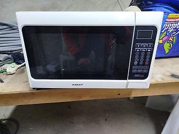 Plitələr və bişirmə panelləri: Mikrodalğalı soba Scarlett, Ayrıca dayanan, Mikrodalğalar ilə, rəng - Ağ, İşlənmiş — 1